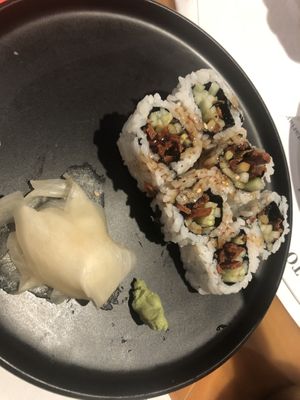 Crispy tofu skin roll   at Veggie Heaven in Teaneck