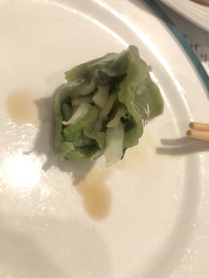 A13 steamed spinach dumpling  at Veggie Heaven in Teaneck