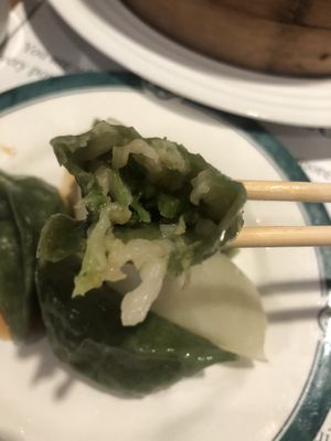 A13 steamed spinach dumpling  at Veggie Heaven in Teaneck