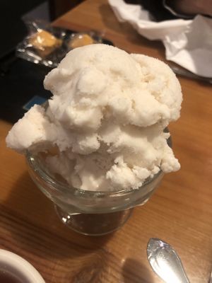 Coconut sorbet   at Veggie Heaven in Teaneck