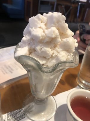Coconut sorbet   at Veggie Heaven in Teaneck