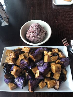 Eggplant tofu at Veggie Heaven in Teaneck