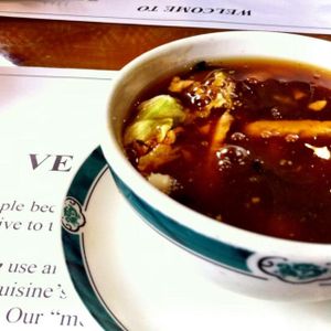 Hot and sour soup at Veggie Heaven in Teaneck