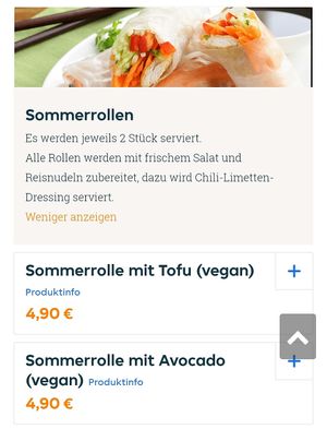 Sommerrollen  at Mekong Grill in Hamburg