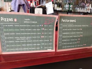 Pizza y menu infantil at Melandrainas in Arteixo