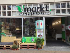 Store fronts at Vmarkt in Arnhem