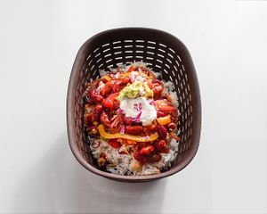 Burrito in a bowl at Tétés Burritos in Cascais