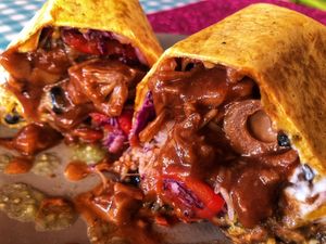 BBQ Burrito  at Tétés Burritos in Cascais