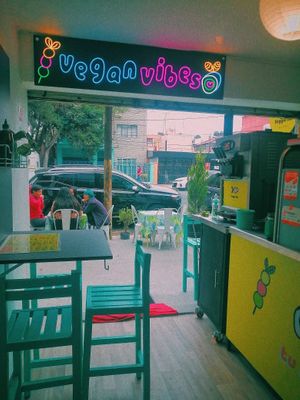 Cool place at Veggie Koi Sushi in Mexico City