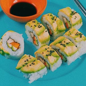 Cate Maki at Veggie Koi Sushi in Mexico City