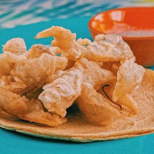 Tacos felices at Veggie Koi Sushi in Mexico City