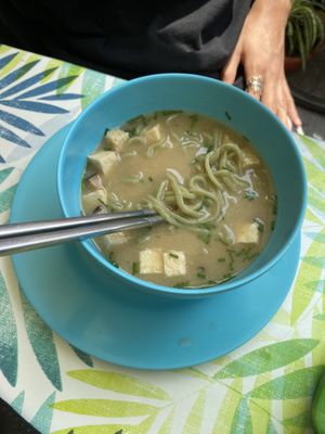 Sopa miso 🤤  at Veggie Koi Sushi in Mexico City