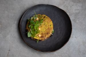 Vegan vietnamese Panh Xeo 😍 at The Black Box Provisions & Restaurant Naga in Kuta