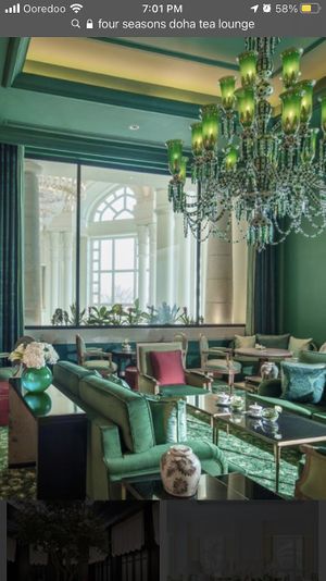 Tea lounge  at Four Seasons Hotel in Doha