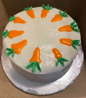 100% vegan carrot cake at Hollycake House in East Rochester