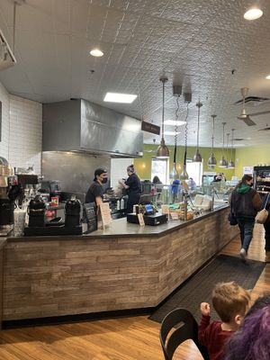 Counter to order  at Hollycake House in East Rochester