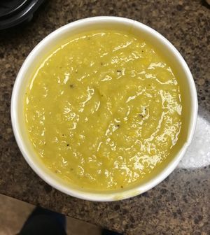 Miso corn chowder…super yum!  at Hollycake House in East Rochester