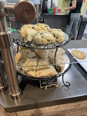 Recommend, soft scones   at Hollycake House in East Rochester