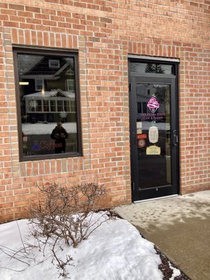 Entrance   at Hollycake House in East Rochester