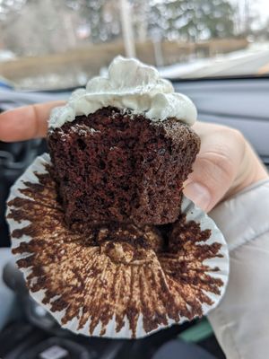 Guinness Bailey's Cupcake yum at Hollycake House in East Rochester