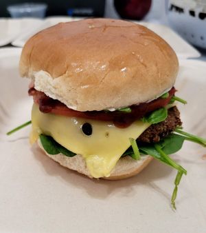 Black bean burger  at Green Leaf Vegan Kitchen in Roanoke