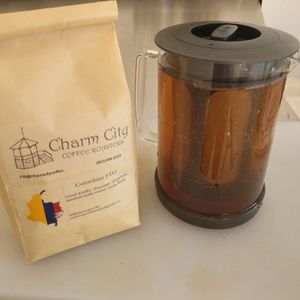 Cold Brew organic coffee from Charm City Roasters  at Green Leaf Vegan Kitchen in Roanoke