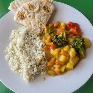 curry fusion at Green Leaf Vegan Kitchen in Roanoke