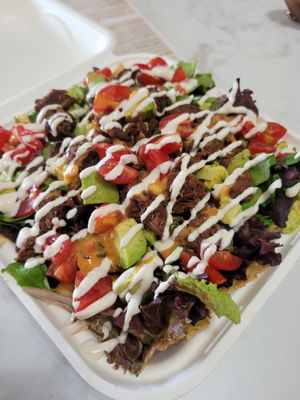 jackfruit nachos  at Green Leaf Vegan Kitchen in Roanoke