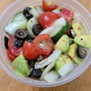 Cucumber tomato salad  at Green Leaf Vegan Kitchen in Roanoke