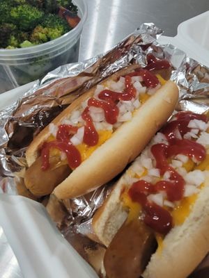 Veggie Dog platter  at Green Leaf Vegan Kitchen in Roanoke