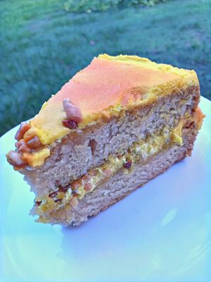 Vanilla cake at Green Leaf Vegan Kitchen in Roanoke