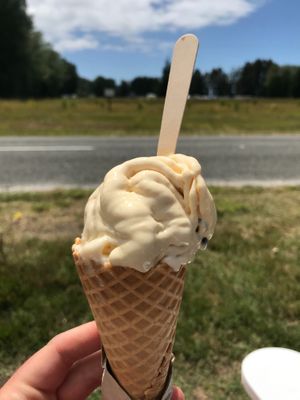 Passion fruit ice cream  at Marahau Ice Dream in Marahau