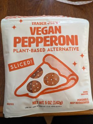 Vegan pepperoni at Trader Joe's in Columbus