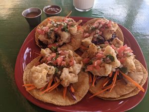 Baja tacos at Veggie Veggie in Puerto Morelos