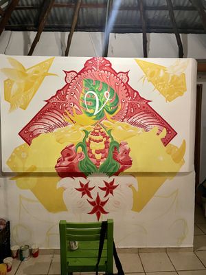 Local artist painted this at Veggie Veggie in Puerto Morelos