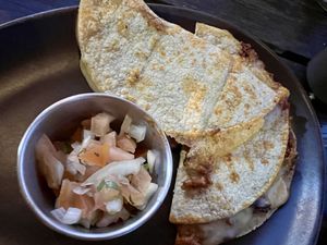 Tacos pastor  at Veggie Veggie in Puerto Morelos