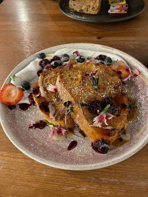Vegan French toast  at Brew Cafe & Wine Bar in Brisbane