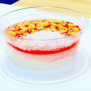 Coconut milk pudding. Malabi at Falafel Time in Osaka