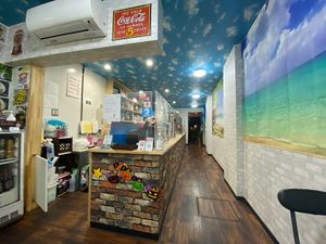 Inside the restaurant  at Falafel Time in Osaka