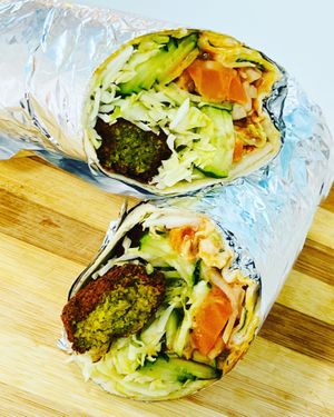 Try the best Falafel Roll sandwich in town at Falafel Time in Osaka
