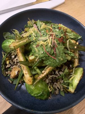 All green everything (add wild rice)  at Aunts et Uncles in Brooklyn
