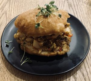 Bake & saltfish  at Aunts et Uncles in Brooklyn