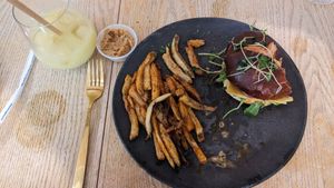 I forgot to take a picture before I was about halfway through haha at Aunts et Uncles in Brooklyn