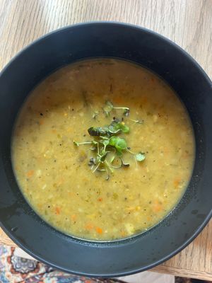 Split pea soupp  at Aunts et Uncles in Brooklyn