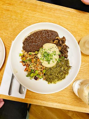 Mushroom skewer bowl  at Aunts et Uncles in Brooklyn