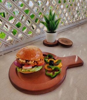 Vegan Burger at Kakao Cafe in Dahab