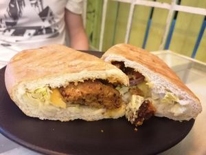 Vegan Kebab with soy "meat" at Kakao Cafe in Dahab