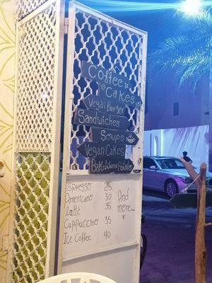 Entrance of the restaurant at Kakao Cafe in Dahab