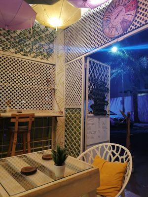 Outside area of the restaurant at Kakao Cafe in Dahab
