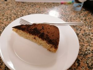 Vegan coconut cake at Kakao Cafe in Dahab